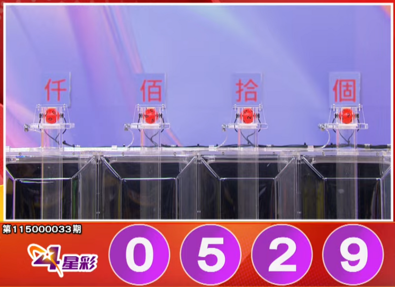 4星彩开奖号码。（撷取自三立iNEWS《全民i彩券》）