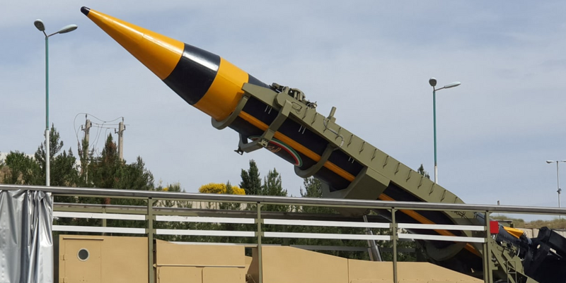 IRGC宣称使用海巴尔飞弹攻击以色列总理办公室。（图翻摄自X）