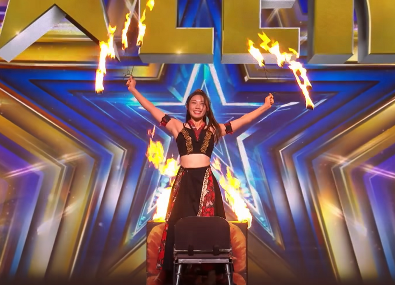 最终杨立微完美完成表演，并获得全场掌声和全票晋级。（图翻摄自脸书粉专：杨立微 Liwei）