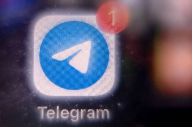 俄国政府指控知名通讯软体Telegram有资安风险，Telegram否认。示意图。（法新社资料照）