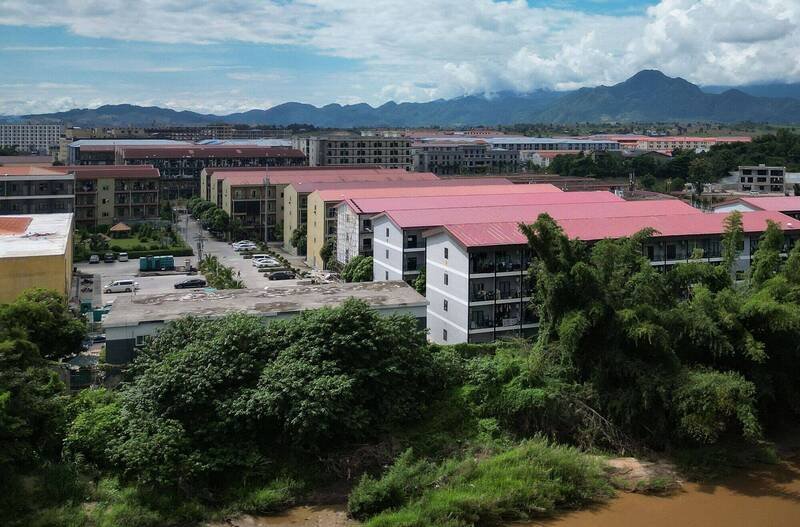 已遭清剿的缅甸KK园区为恶名昭彰的电信诈骗、人口贩卖网据点。（法新社档案照）